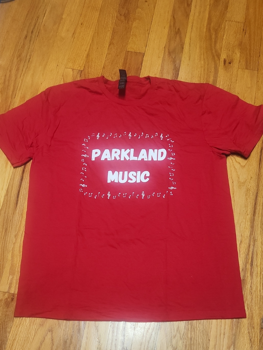 Parkland Music Red Graphic Tee, L, NWOT